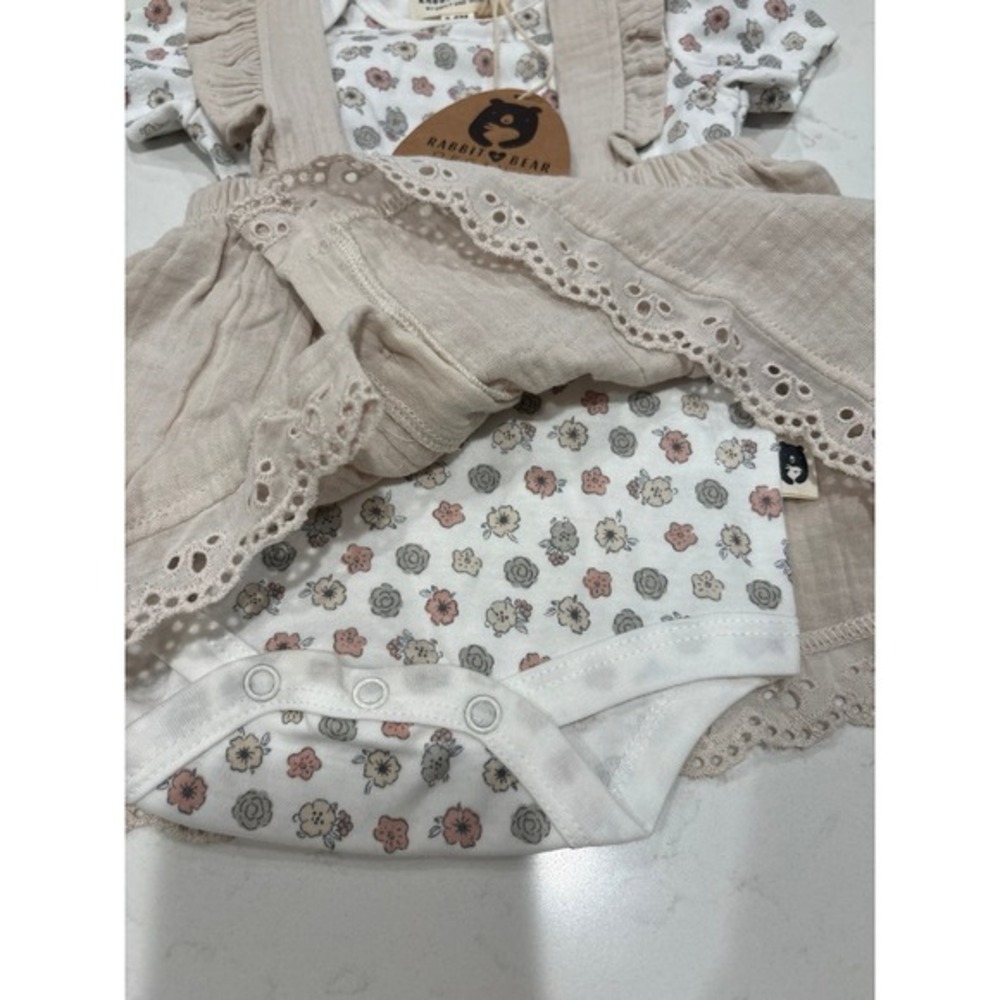 100% Organic Cotton 2 Piece‎ Outfit New Rabbit And Bear